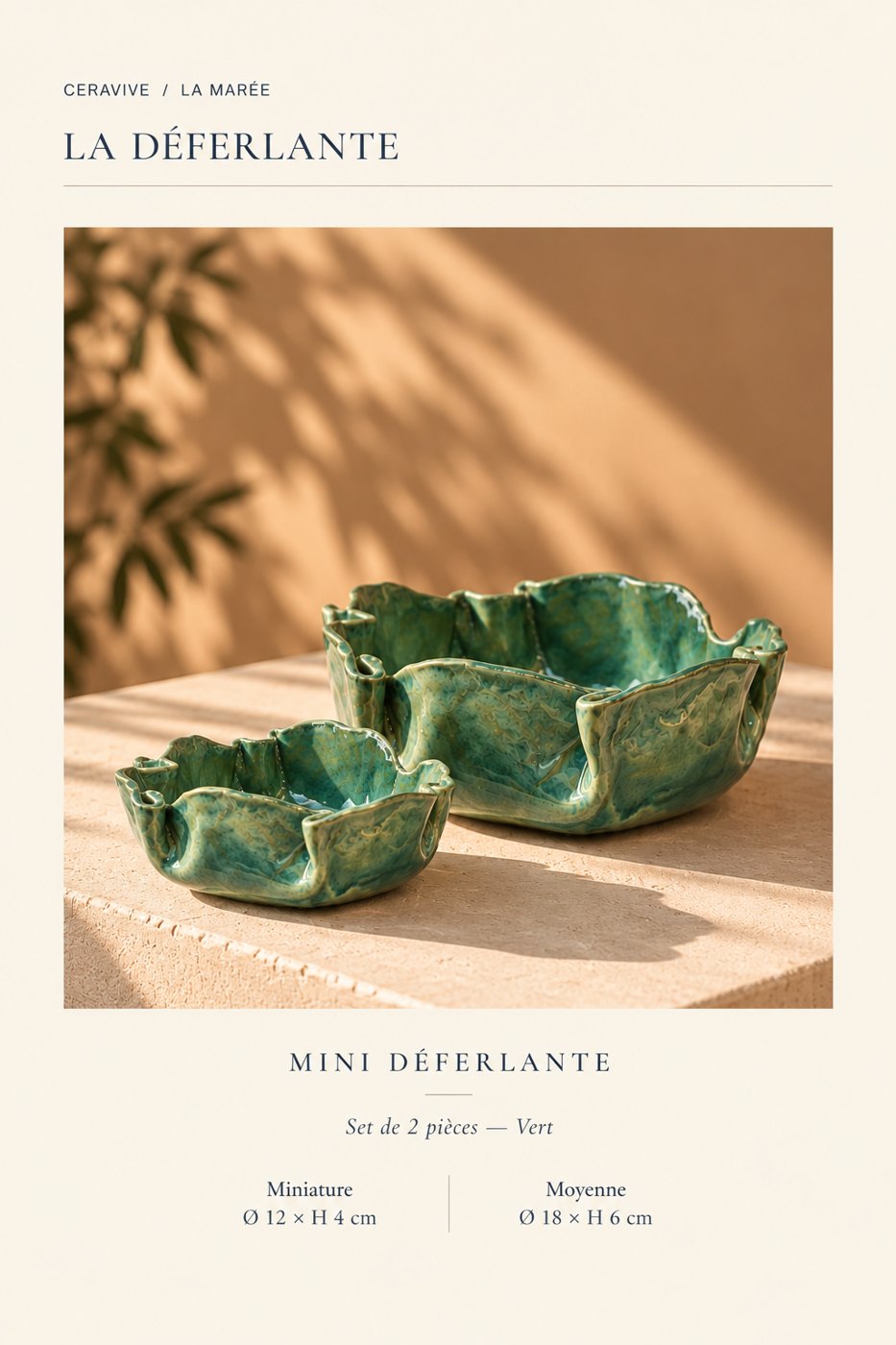 Mini Déferlante — Vert · Set de 2